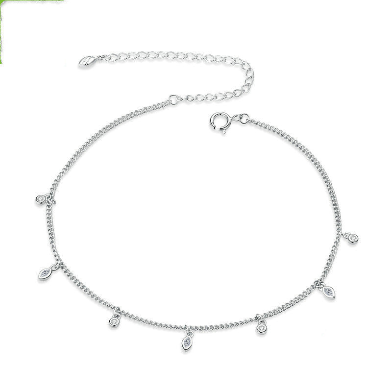 Silver Tassel Anklet