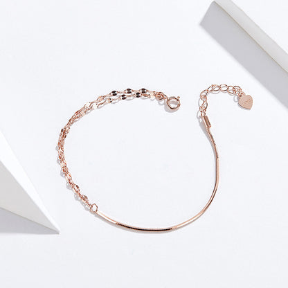 Rose Gold Rope and Chain bracelet