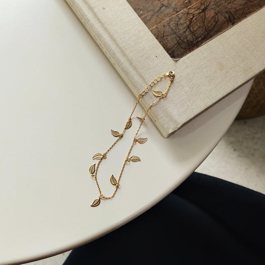 Dainty Leaf anklet