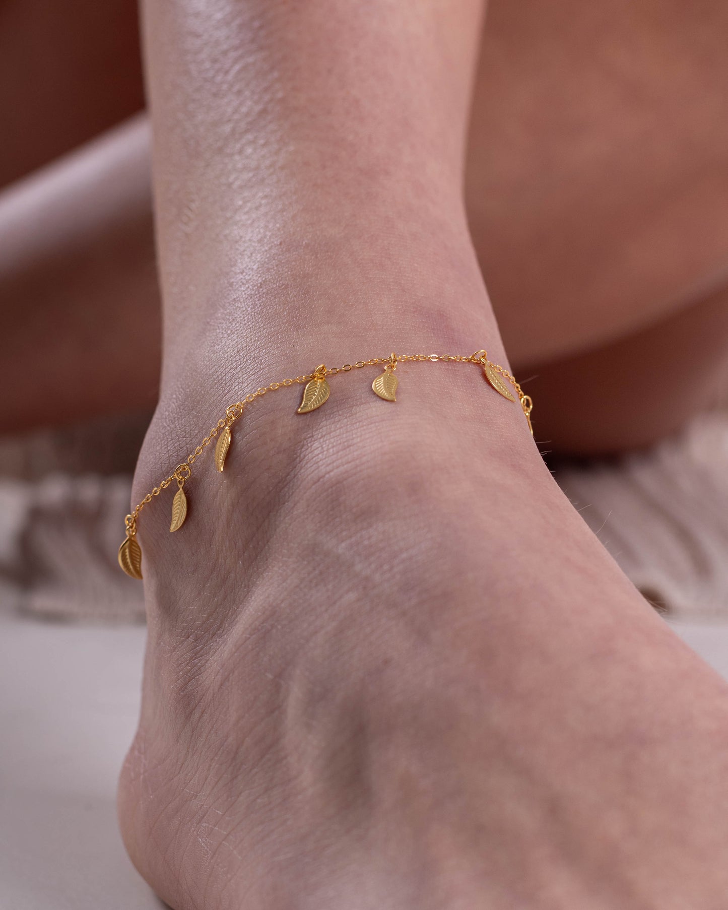 Dainty Leaf anklet
