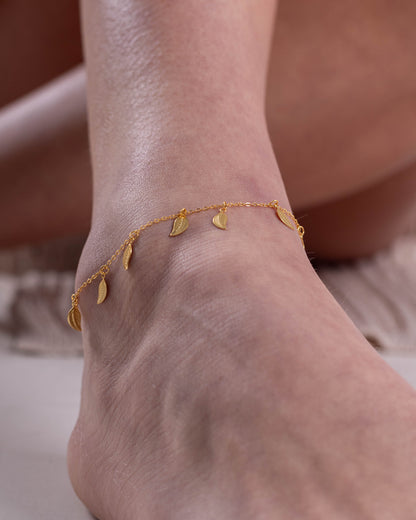 Dainty Leaf anklet