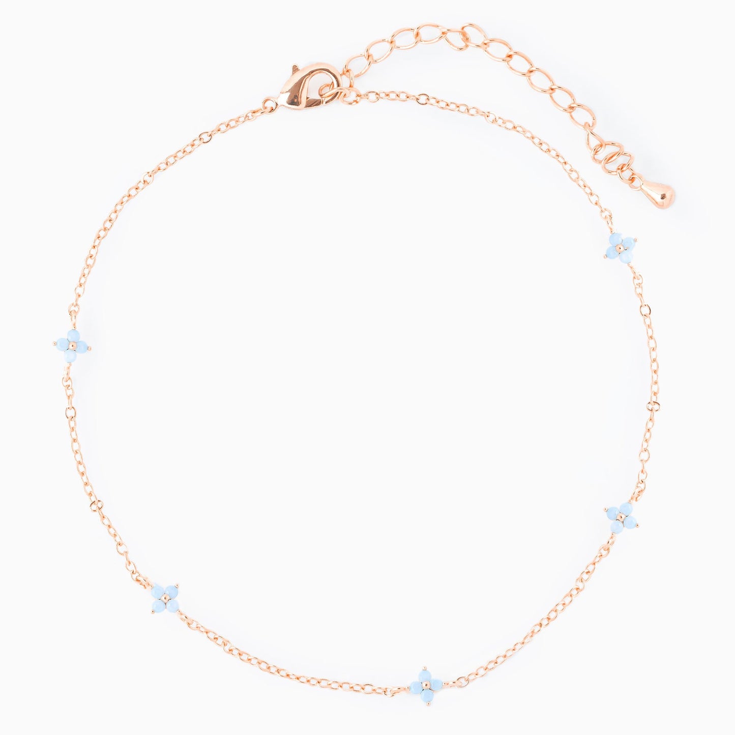 Blue Flower Anklet